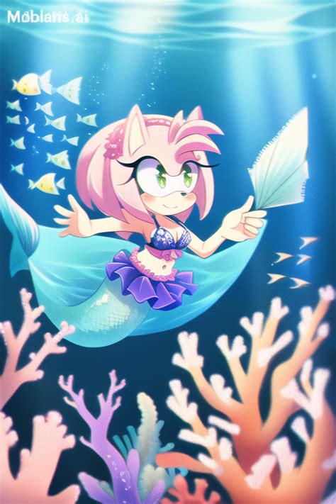 Busty Hentai Girl Ai Generated Amy Rose Anthro Bare Arms Bare