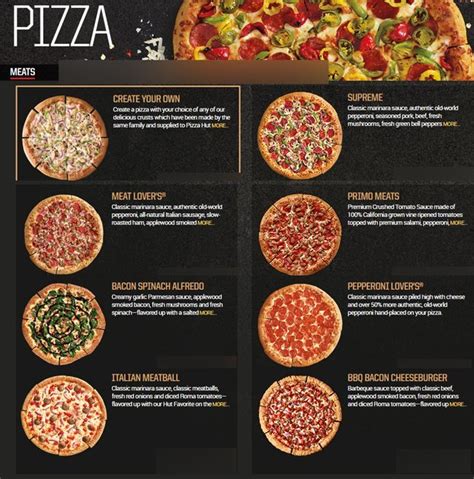 View the entire pizza hut menu, complete with prices, photos, & reviews of menu items like $5 add on, apple pies, and pizza mia™ pizza. Pizza Hut Express Menu, Menu for Pizza Hut Express ...