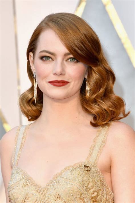 From dark auburn to her signature red tresses to even platinum blonde… emma stone's hair color through the years. Emma Stone Oscars Hair 2017 - recreate her look at home
