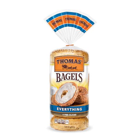 Thomas Everything Soft And Chewy Pre Sliced Bagels 6 Count 20 Oz
