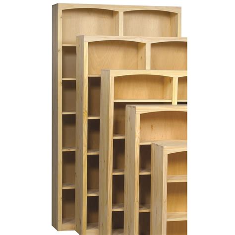 Archbold Furniture Pine Bookcases 4884 Solid Pine Bookcase With 10 Open