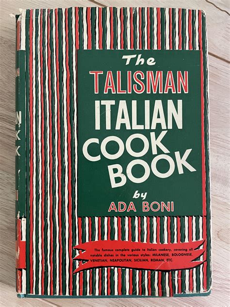 The Talisman Italian Cook Book Par Boni Ada Good Hardcover 1950 1st