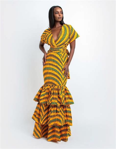 African Wedding Dress Infinity Wrap Dress Ankara Gown Etsy
