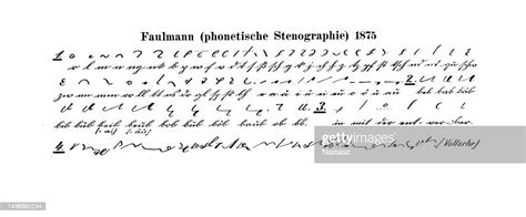 Faulmann Shorthand High Res Vector Graphic Getty Images