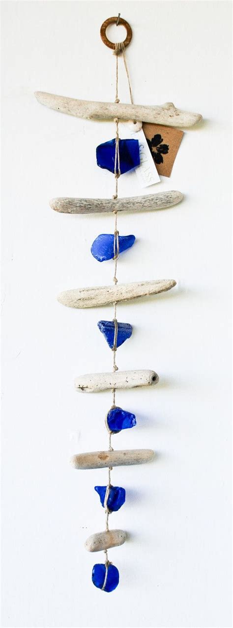 Sea Glass And Driftwood Mobile Wall Hanging By Seaandglassonetsy
