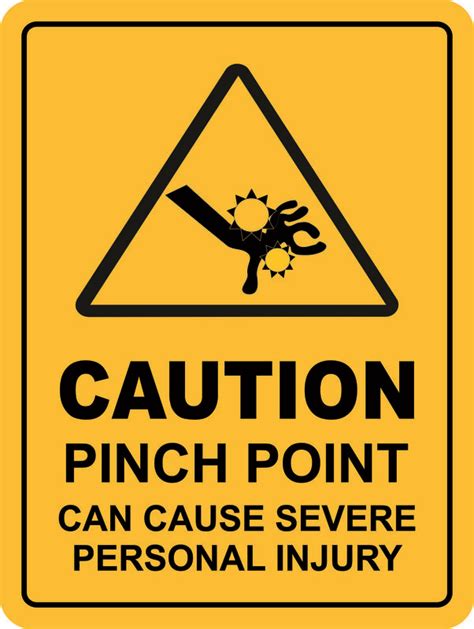 Pinch Point Sign Swf Group