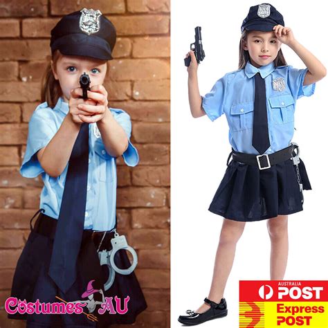 Swat Vest Hat Police Officer Costume Child Cops Kids Boys Book Week