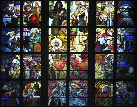 Alphonse Mucha Stained Glass Window 1931 St Vitus Cathedral Prague