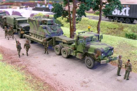 M932 Military Truck Tractor And 25 Ton Lowboy Trailer