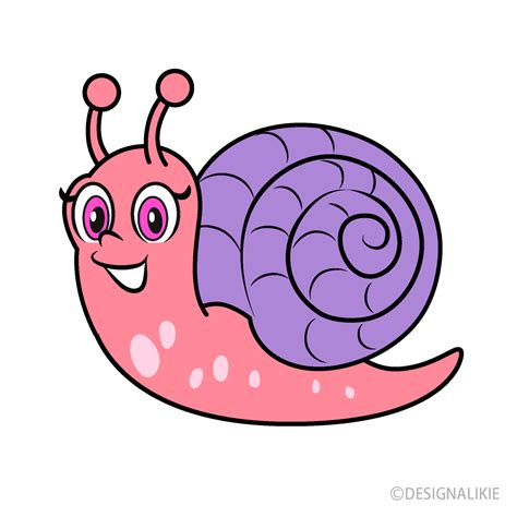 Pink Snail Cartoon Free Png Image｜illustoon