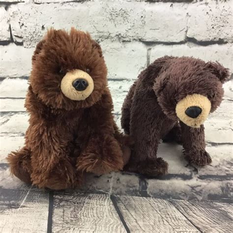 Wildlife Artists Bear Plush Lot Of 2 Brown Grizzly Shaggy Stuffed 6
