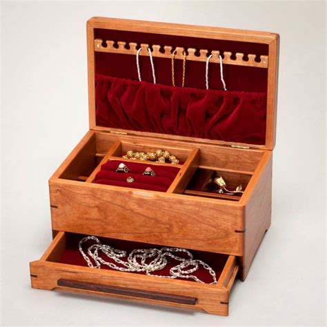 wooden jewelry box jewelry box women cherry with pomelle cherry lid and… wood jewelry box