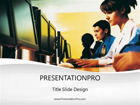 Computer Training Gray Education Powerpoint Template Presentationpro