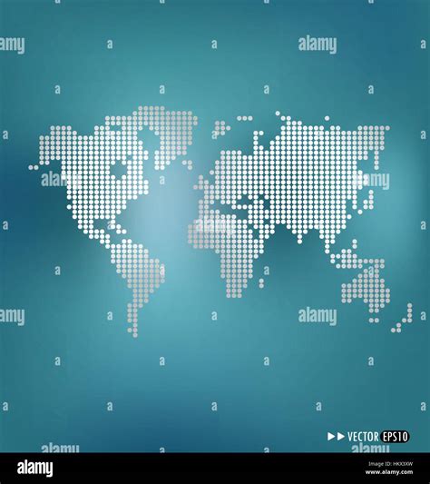Dotted World Map Vector Illustration Stock Vector Image And Art Alamy