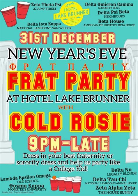 Frat Party New Years Eve 34 Ahau Street Moana New Zealand 7872