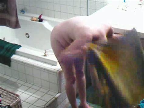 Bath Time Of My Flabby Busty Brunette Mature Wife On Hidden Cam