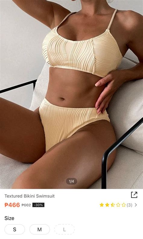 Shein Textured Nude Bikini Women S Fashion Swimwear Bikinis