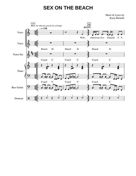 4 Sex On The Beach Sheet Music For Piano Vocals Saxophone Tenor