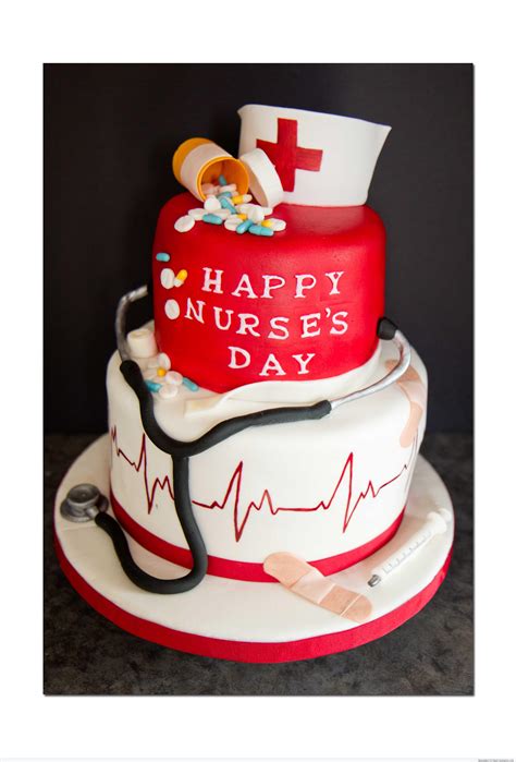 A beautiful hand made happy nurses day. Happy Nurses Day Cake - DesiComments.com