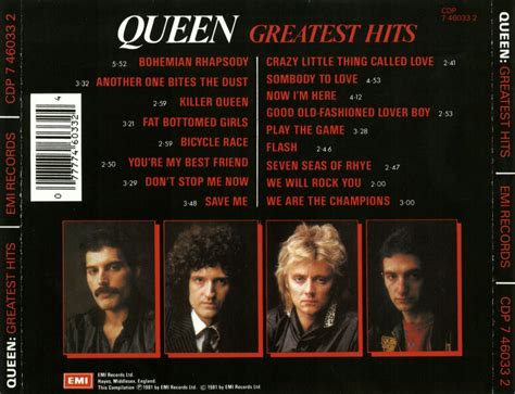 Caratulas De Cd De Musica Queen Greatest Hits 1981