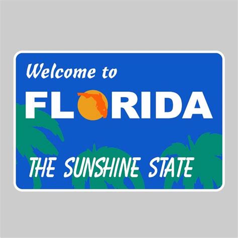 Florida Welcome Sign Vector Eps Dxf Svg Png Vinyl Etsy