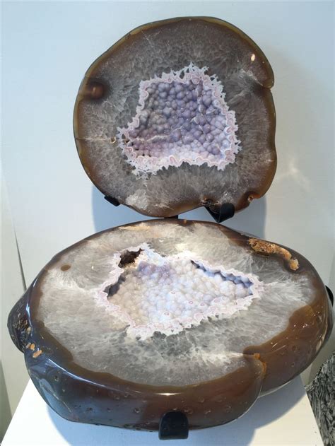 Here Is Our Polished Agate Nodule On A Bespoke Stand They Slice The Nodule Open To Reveal The