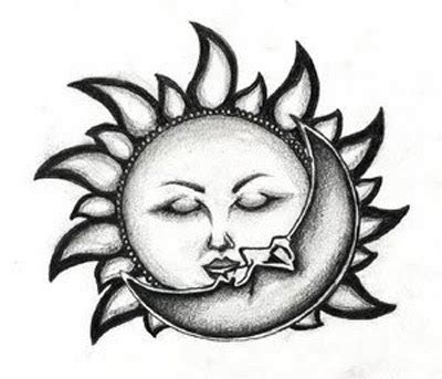 Skulls with tribal elements vector set. Sun And Moon Tribal Tattoo Design