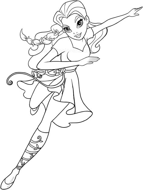 Poison Ivy Dc Superhero Girls Coloring Page