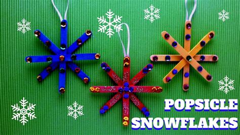 Christmas Craft Popsicle Stick Snowflake Popsicle Stick Craft Youtube
