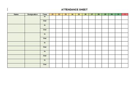 Check Out Our 38 Free Attendance Sheet Templates They Are Ready To Use