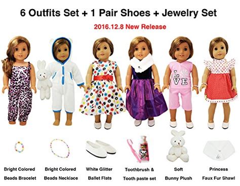 13 piece american girl doll accessories 18 inch doll clothes accessories outfit set fits