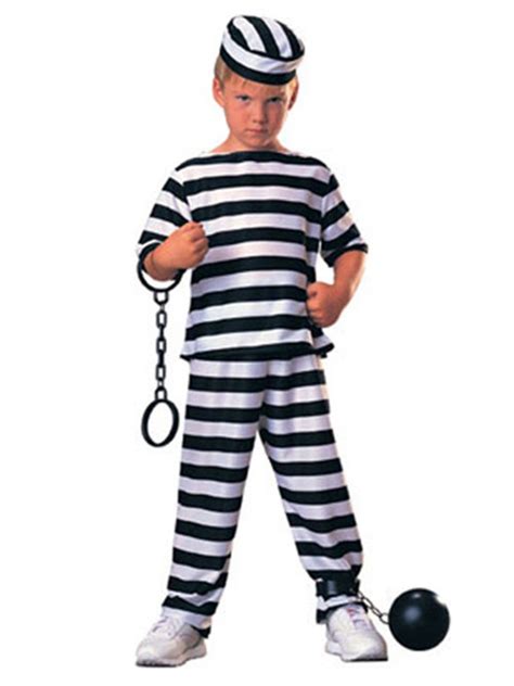Kids Prisoner Criminal Convict Jailbird Costume