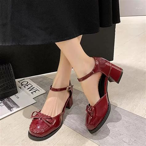 أحذية نسائية منخفضة الكعب نماذج ماري جين أحذية نسائية اليابانية عالية