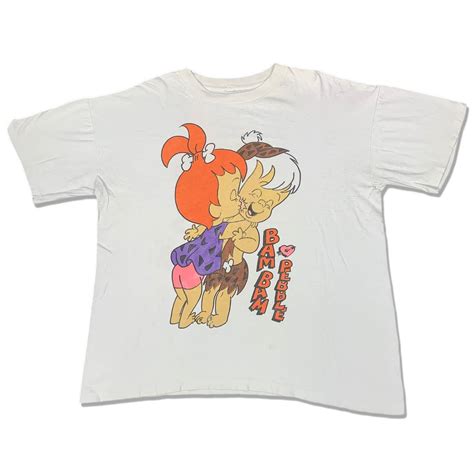 Vintage 90s Flintstone Pebbles And Bambam T Shirt Grailed