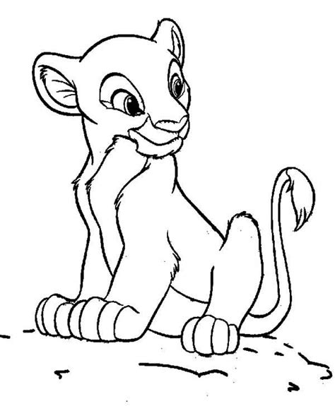 What about coloring this beautiful picture of baby simba in. Great Simba The Lion King Coloring Page : Kids Play Color