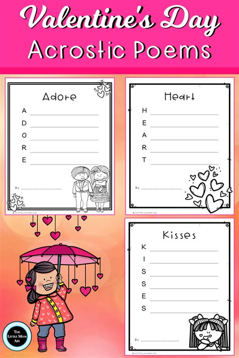 Here Are 20 Valentines Day Themed Acrostic Poem Templates To Use This February This Is A Great