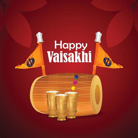 Vector Illustration Of Happy Vaisakhi Celebration Greeting Card 2215028