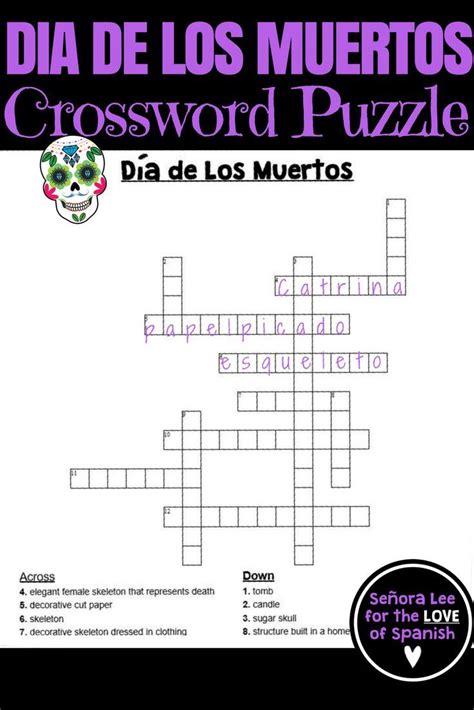 These puzzles are fun activities intended for students of all ages and ability levels. Day of the Dead Activity - Dia de Los Muertos - Spanish ...