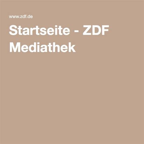 Das volle programm jederzeit online. Startseite - ZDF Mediathek | Zdf mediathek, Startseiten und Sendung