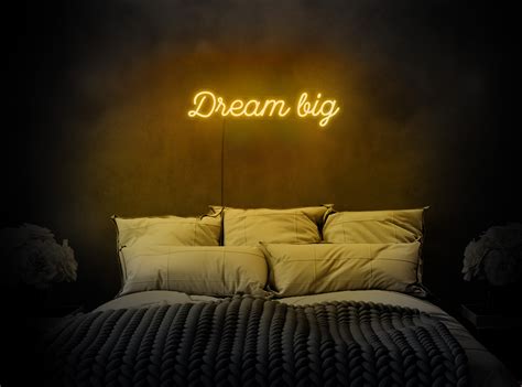 Dream Big Neon Sign Dream Big Led Sign Dream Big Wall Decor Etsy