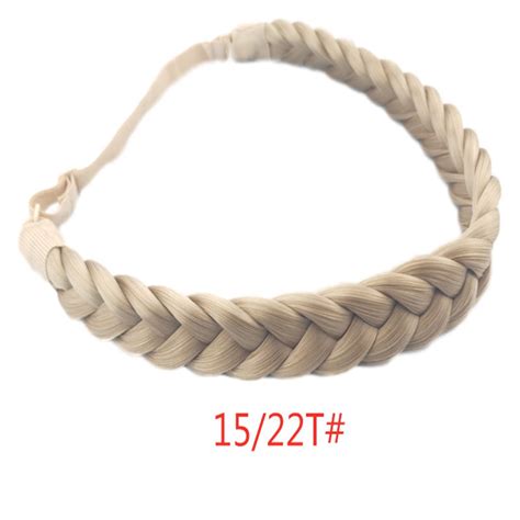 Braided Plaited Synthetic With Elastic Wide Headband Hair Band Ebay