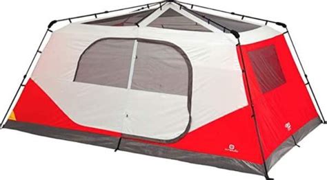 Outbound 10 Person Instant Pop Up Cabin Tent With Carry Bag And Rainfly