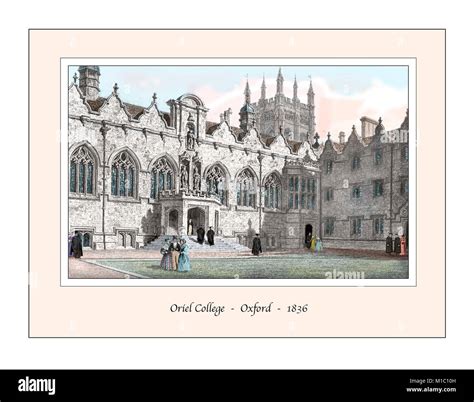 Oriel College Oxford Original Design Based On A 19th Century Engraving