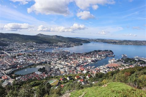 Hiking Mount Floyen Amazing Views Of The City In Bergen Norway