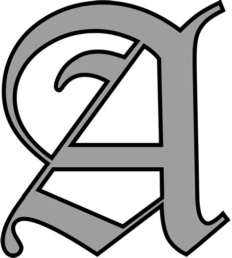 Vintage Alphabet Letters Clip Art