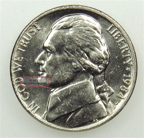 1984 D Uncirculated Jefferson Nickel B01
