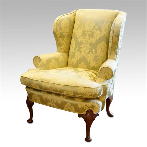 Shop with afterpay on eligible items. Queen Anne style wing chair | Hingstons Antiques Dealers