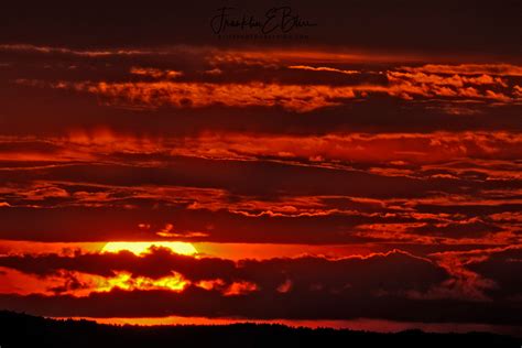 Crimson Banded Western Sunset Bliss Photographics Landscape
