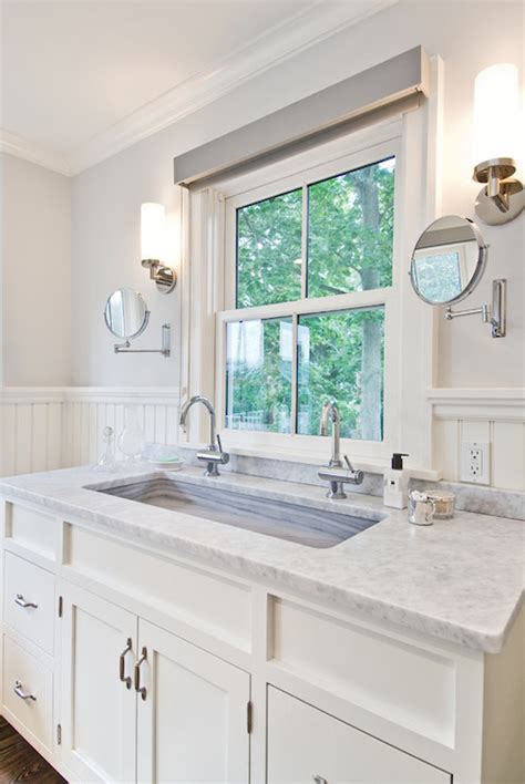 Although i was skeptical, after thinking this over i decided to go for it. Washstand Under Window - Transitional - bathroom - Benco ...