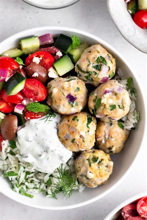Easy Greek Chicken Meatballs Gluten Free Eat The Gains